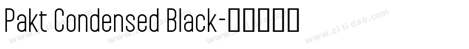 Pakt Condensed Black字体转换